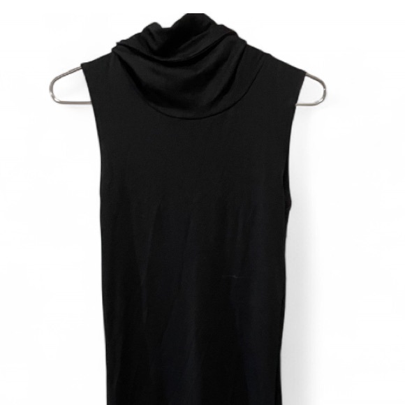 Dolls Kill Black Turtleneck Sleeveless Maxi Dress - Picture 2 of 9